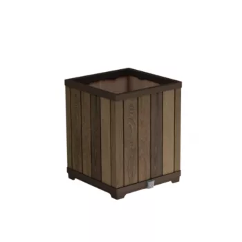 KETER květináč Deco Square Tall Planter ořech