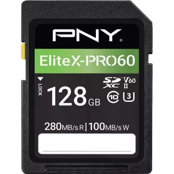 PNY EliteX-PRO60 paměťová karta 128 GB Video Class V60 UHS-II U3 Class10 MicroSDXC