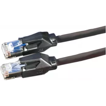Dätwyler 21.05.0005 Cat 6 S/FTP patch kabel, RJ-45 samec na RJ-45 samec, 0,5 m, černý, LSZH, 10 Gbps