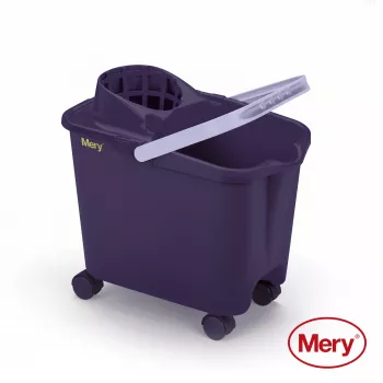Kbelík MERY 14 l s nasazovacími kolečky, fialový