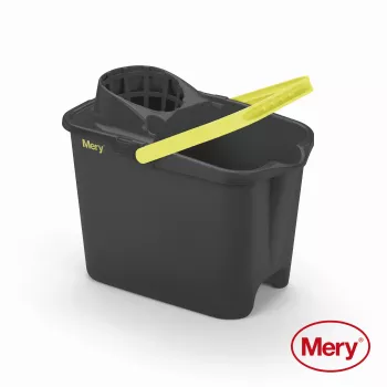 Kbelík MERY 14 l s tlačítkem, šedý