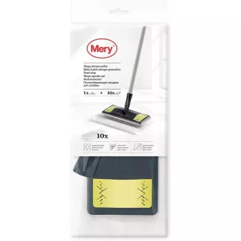 Podlahový kartáč na zachytávání prachu Dust Mop MERY 25,8x10,5 cm s 10 utěrkami 29,5x21,5 cm