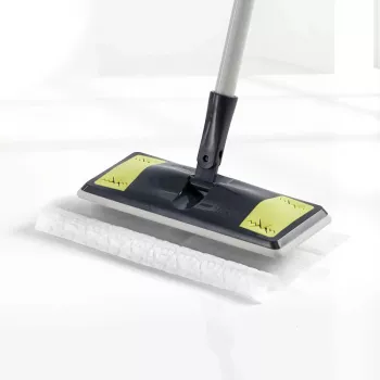 Podlahový kartáč na zachytávání prachu Dust Mop MERY 25,8x10,5 cm s 10 utěrkami 29,5x21,5 cm