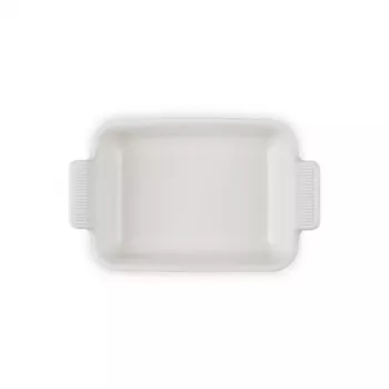 Le Creuset Rectangular Heritage Stoneware 19x14cm / 1,1L white