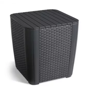 KETER zahradní stůl/úložný box Luzon Flat Wicker, šedý