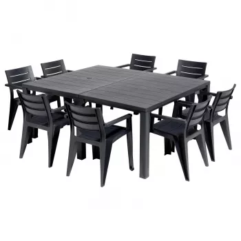 Zahradní stůl KETER Julie Double Table (2 konfigurace) šedý