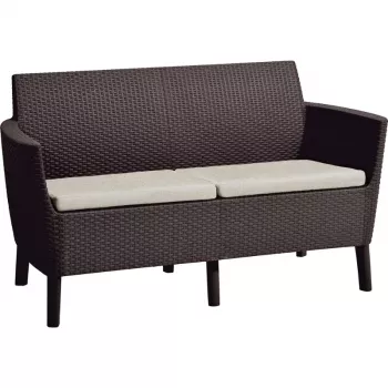 Sofa pro 2 osoby KETER Salemo hnědá