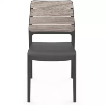 KETER zahradní židle Deco Porto jasanový odstín/šedá