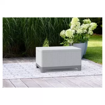 Zahradní stůl/úložná krabice KETER Scandi Storage Table světle šedá/tmavě ocelově šedá