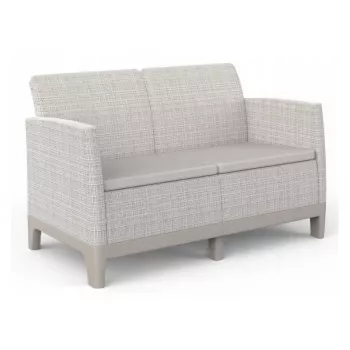 Zahradní sofa KETER Scandi Form, 2místná, štěrkově šedá/světle béžová