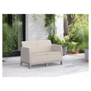 Zahradní sofa KETER Scandi Form, 2místná, štěrkově šedá/světle béžová