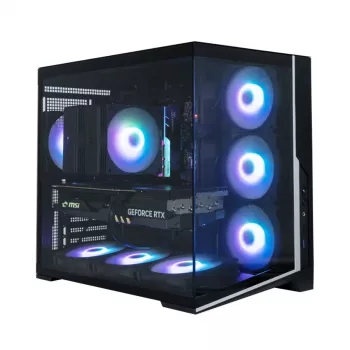 Zalman D40, ATX Mid Tower PC skříň, 7 x 120mm ARGB ventilátory, černá