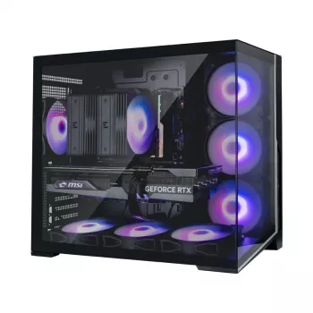 Zalman D40, ATX Mid Tower PC skříň, 7 x 120mm ARGB ventilátory, černá
