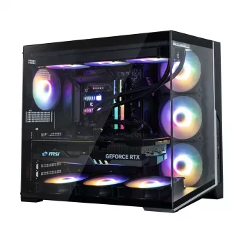 Zalman D40F, ATX Mid Tower PC skříň, 7 x 120mm FRGB ventilátory, černá