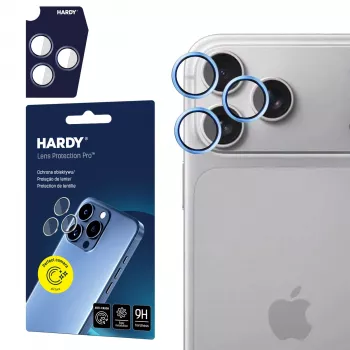 Ochrana objektivu 3MK Protection HARDY Lens Protection Pro pro Apple iPhone 18 Pro / 18 Pro Max světle modrá