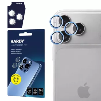 Ochrana objektivu 3MK Protection HARDY Lens Protection Pro pro Apple iPhone 18 Pro / 18 Pro Max světle modrá
