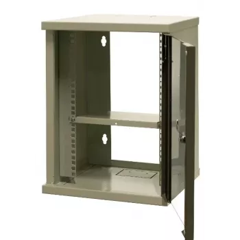 EMITER EM/SOHO-9U 10 inch 9U nástěnný síťový rozvaděč se skleněnými dvířky, 325×330×445 mm, černý
