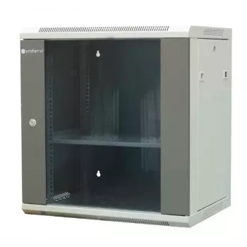 EMITER EM/AP6412 12U nástěnný síťový rozvaděč 600x450x635mm skleněná dvířka černý