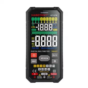 Digitální univerzální multimetr Habotest HT127B True RMS 6000 Counts Auto Ranging s NCV a teplotou