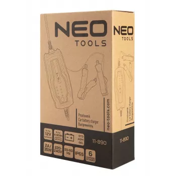 Automatická nabíječka baterií NEO TOOLS 11-890 2A/35W pro 12V olověné, AGM, gelové baterie 4-60Ah