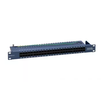 EMITERNET 19 inch telefonní panel/ISDN 50xRJ45 (1U) modrý FN/TEL/FA850KT5084BK