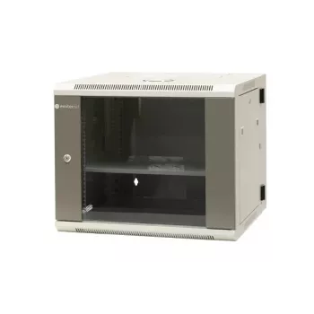 EMITER EM/AH6509 19 inch 9U nástěnný dělený rozvaděč s dvířky z tvrzeného skla, 600x550x500 mm, černý