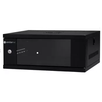 EMITER EM/SH02B5404-08 nástěnný síťový rozvaděč 19 inch 4U 550x450x230 mm skleněné dveře