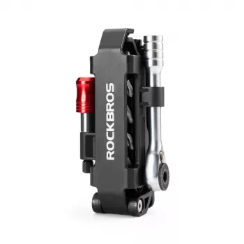 Rockbros sada cyklistického nářadí multitool s ráčnovým klíčem a páčidly na pláště - černá
