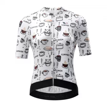 Dámský cyklistický dres Rockbros 15110005004 krátký rukáv M – bílý
