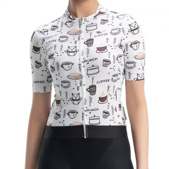 Dámský cyklistický dres Rockbros 15110005004 krátký rukáv M – bílý