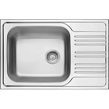 DEANTE ZEX 311B Nerezový dřez s 1 dřezem a odkapávací plochou, nerez, reverzibilní, 780x435 mm