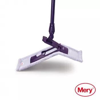 Mikrofázový mop MERY 45 cm s kovovou tyčí 140 cm