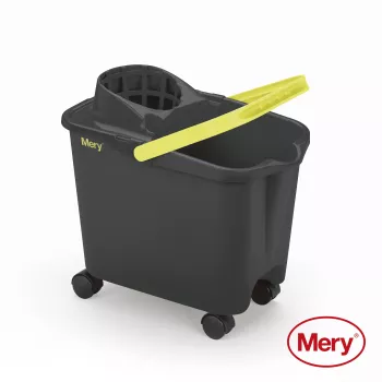 Kbelík MERY 14L s nasazovacími kolečky šedý