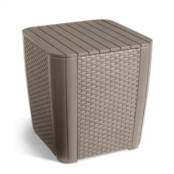 KETER Zahradní stůl/úložný box Luzon Flat Wicker béžový