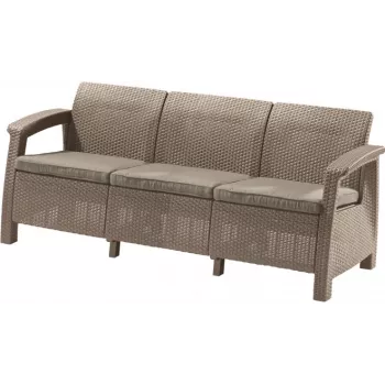 Třímístná zahradní pohovka KETER Corfu Love Seat Max béžová