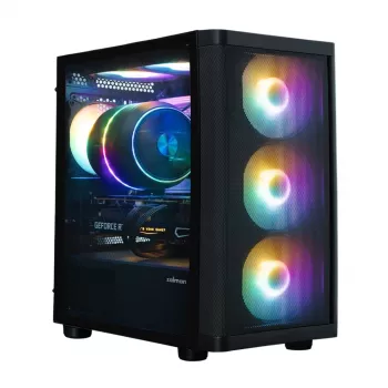Zalman M4 SE černá mATX Mini Tower PC skříň s 6x 120mm FRGB ventilátory