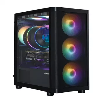Zalman M4 SE černá mATX Mini Tower PC skříň s 6x 120mm FRGB ventilátory