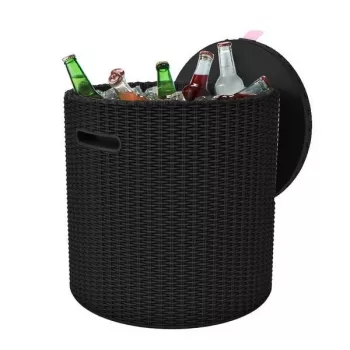 KETER Zahradní stůl/úložná krabice Cool Stool hnědý
