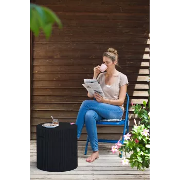 KETER Zahradní stůl/úložná krabice Cool Stool hnědý