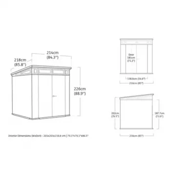 KETER Zahradní domek Deco Pent 7x7 jasan
