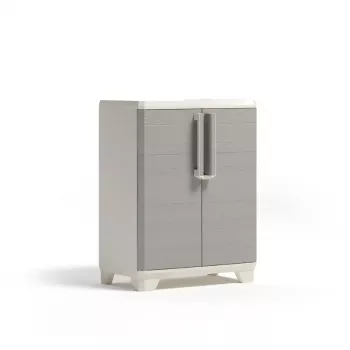 Skříňka KETER Linear Wood 68x39x90cm světle béžová/světle šedá