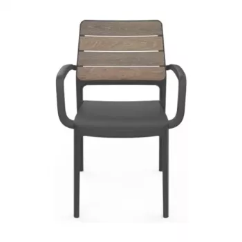 Zahradní křeslo KETER Deco Porto ořech/šedé