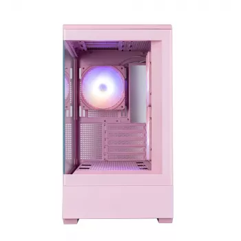 Zalman P30 V2, mATX Mini Tower skříň PC, 3 x 120mm ARGB ventilátory, růžová