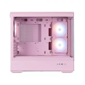 Zalman P30 V2, mATX Mini Tower skříň PC, 3 x 120mm ARGB ventilátory, růžová