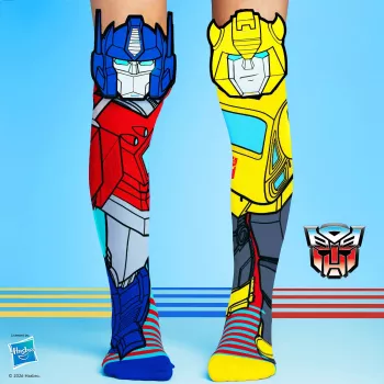 MADMIA Skarpetki Dziecięce Kolanówki Skarpety Transformers Optimus Bumblebee 3d / Mm247