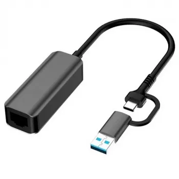EXTRA DIGITAL adaptér USB3.0 A/ USB-C - RJ45, 1000Mbps, 0,15m