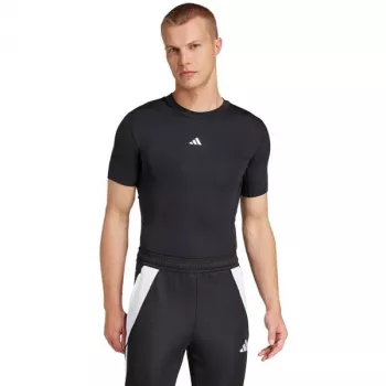 Pánské tričko adidas Techfit s krátkým rukávem černé JP4674 2XL