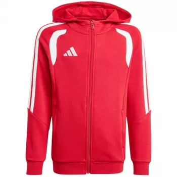 Dětská mikina s kapucí na zip adidas Tiro 26 League Sweat Full Zip Hoodie červená KF9101 164 cm