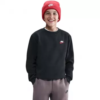 Dětská mikina s kapucí Nike Sportswear Club Fleece černá FD3006 012 S