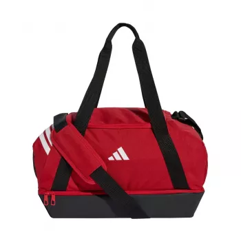 Taška adidas Tiro Duffle Small se spodní kapsou červená JY7964